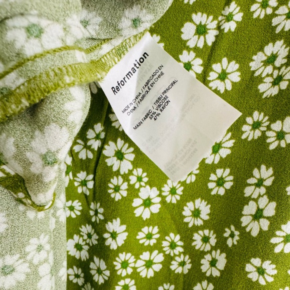 Like New 💚Reformation crimini green midi dress - Picture 5 of 7